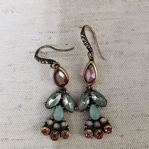 Pastel hanging earrings